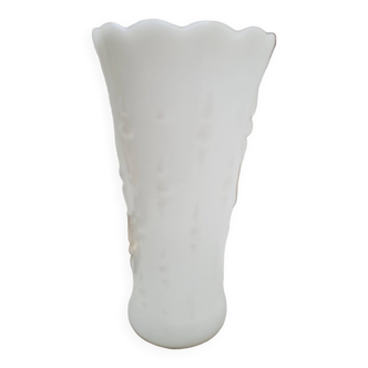 Vase opaline blanc pur