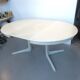 Extendable Danish dining room round table from the 1960s.