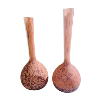 Pair of blown glass vases