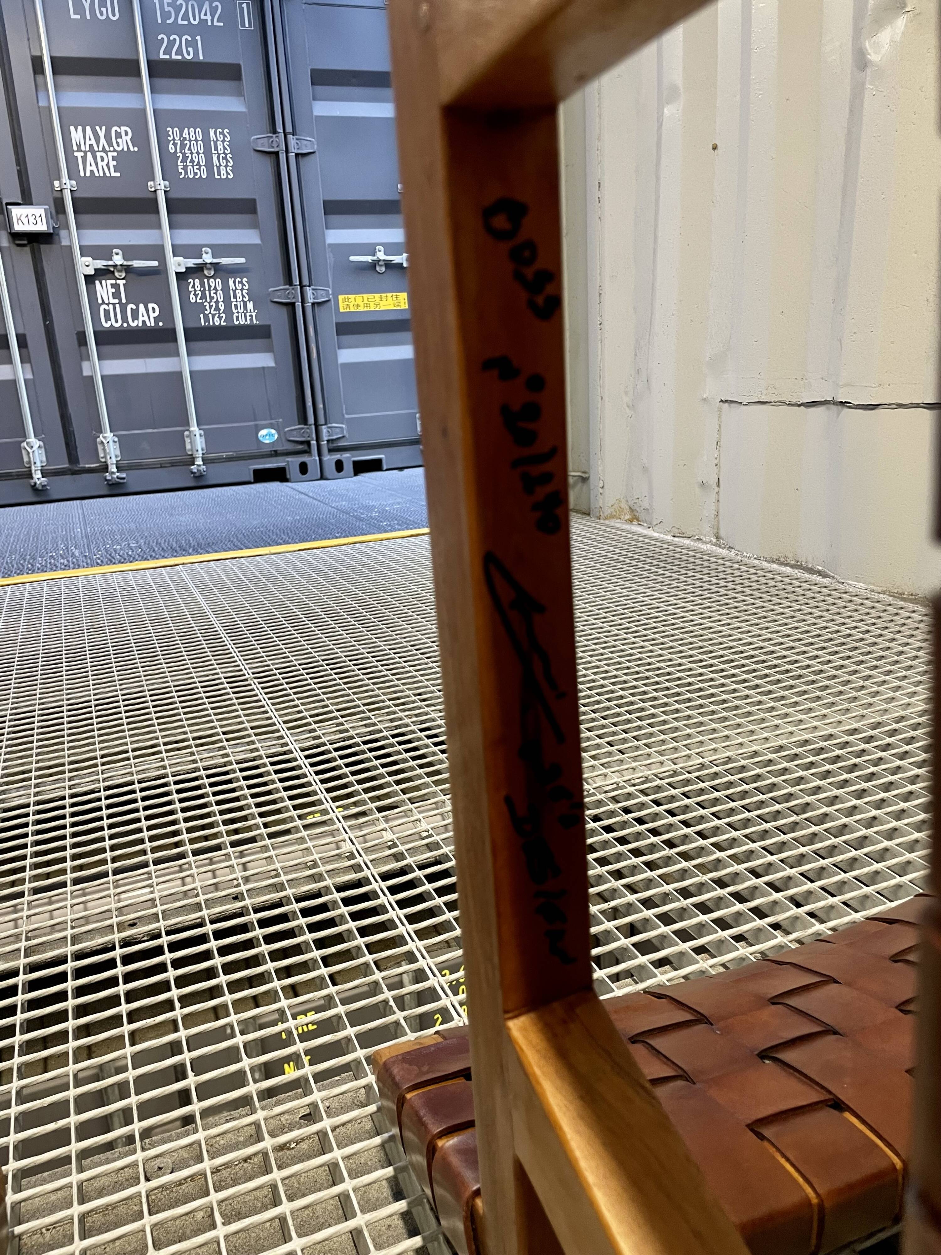 Olivier de Schrijver - Boss armchairs in leather straps - vintage