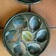 Set of 2 Saint Clément oyster plates in slip