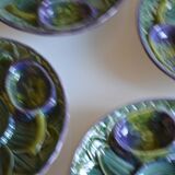 4 Vintage Barbotine Plates Artichoke Asparagus Table Decor Occasion