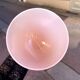Verre a pied verre calice en opaline rose pâle