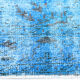 2x9 di̇stressed blue oushak runner rug, 282x75cm