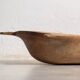 Antique solid wood wabi-sabi bowl (c.1900) #9