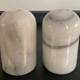 Vintage white marble table server