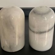 Vintage white marble table server