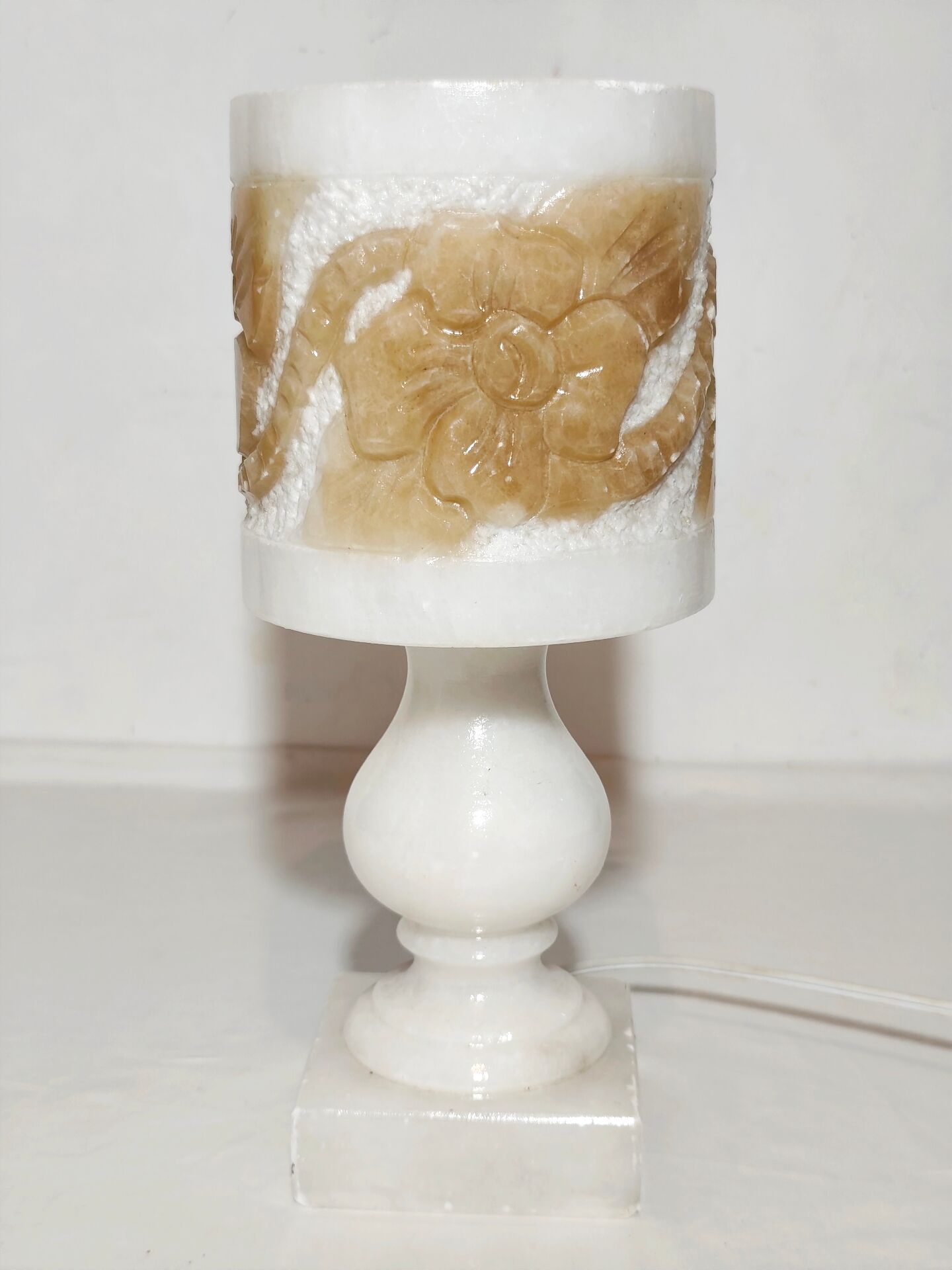Lampe de table en albâtre, Espagne, années 1960