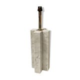 Modernist lamp Croisillon in white marble and chrome metal of the 50s and 60s