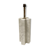 Modernist lamp Croisillon in white marble and chrome metal of the 50s and 60s
