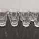 6 vintage chiseled crystal port glasses
