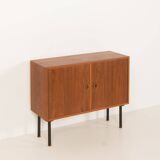 Danish mid century vinyl record cabinet in teak, 1970s