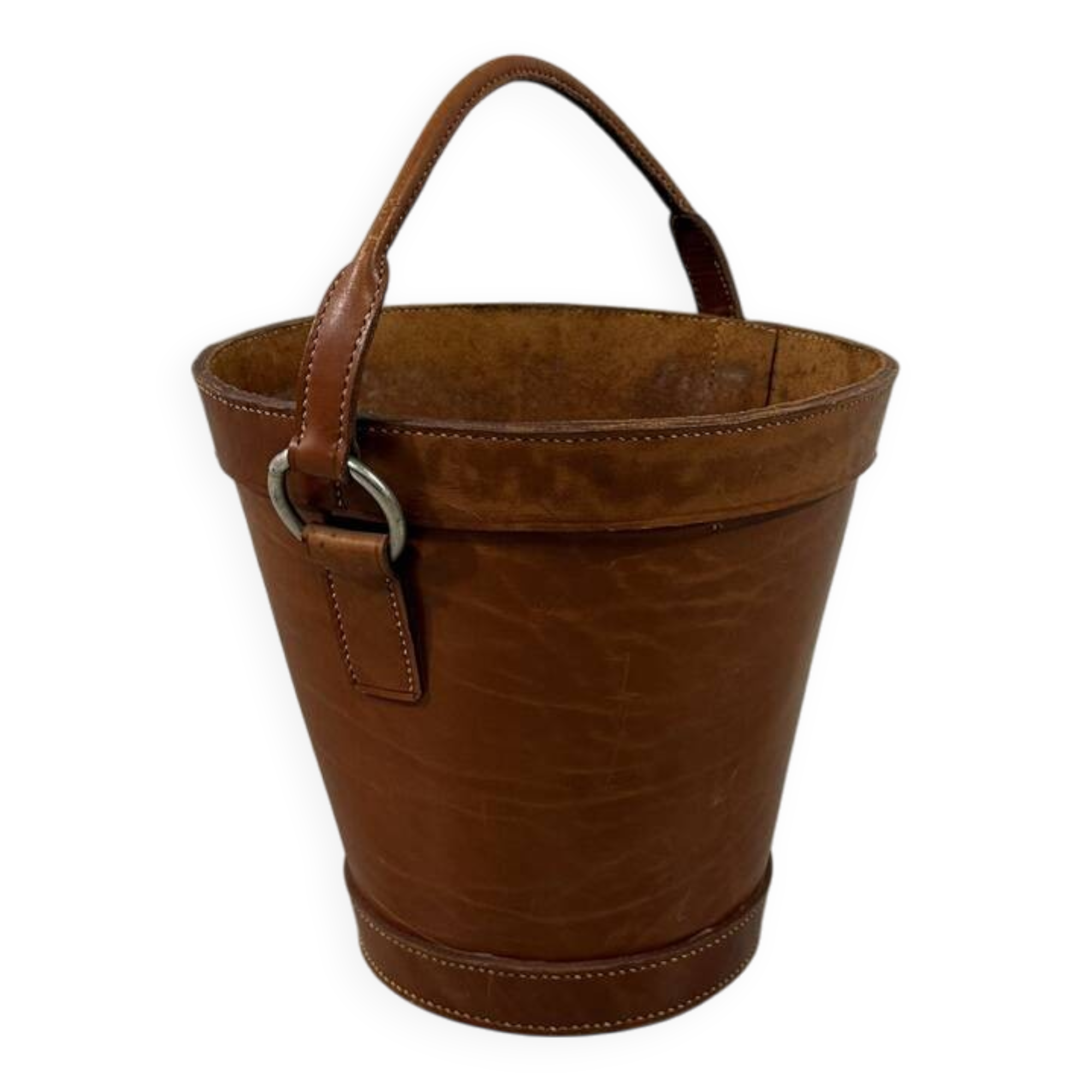 Leather waste paper basket 1960’s