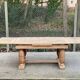 Renovated Art Deco monastery table, extendable, in raw oak, 250cm.