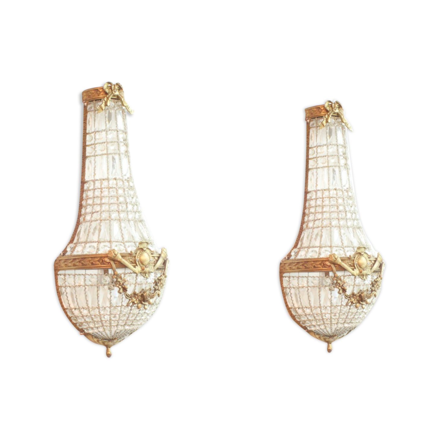 Sac a perles montgolfière wall sconces, 1940