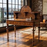Walnut desk, Northern Europe, circa 1900. After restoration.