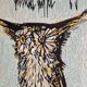Tapestry after Bernard Buffet "the owl" 67 x 56 cm