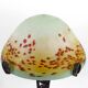 Wrought Iron Mushroom Lamp with Blown Glass Shade, 1920