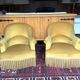 Pair of golden yellow toad armchairs