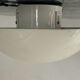 Vintage mushroom ceiling light in white lacquered metal.