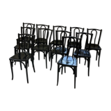 Lot 11 black Baumann bistro chairs