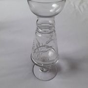 Vase vintage en verre ciselé