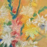 Oil on canvas bouquet of flowers