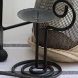 Set of 3 wrought iron candle holders