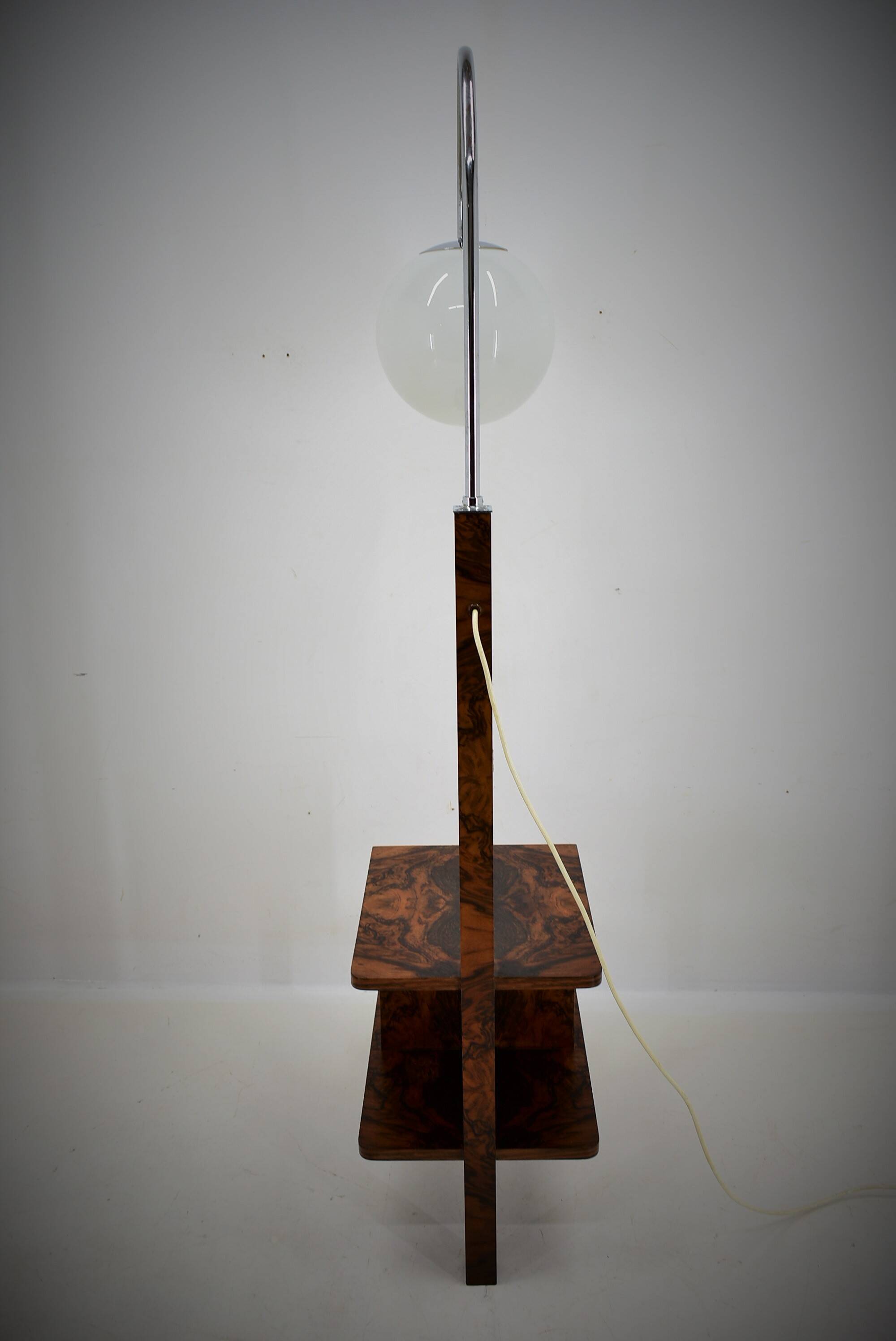 1930s Art Deco Floor Lamp, Czechoslovakia