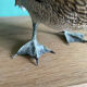 Canard en terre cuite polychrome