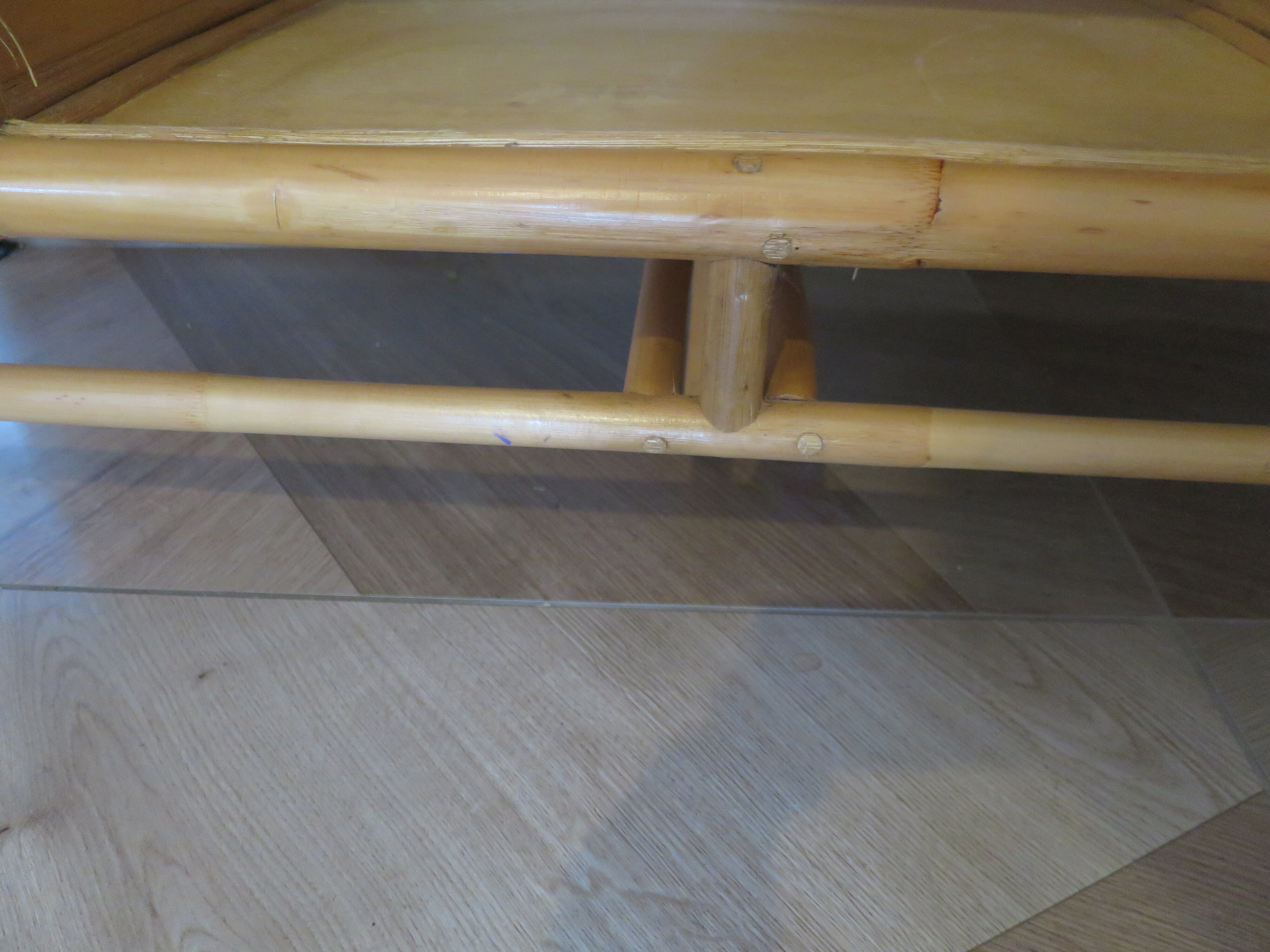 Buffet bas 2 portes -rotin tressé-bambou -cannage