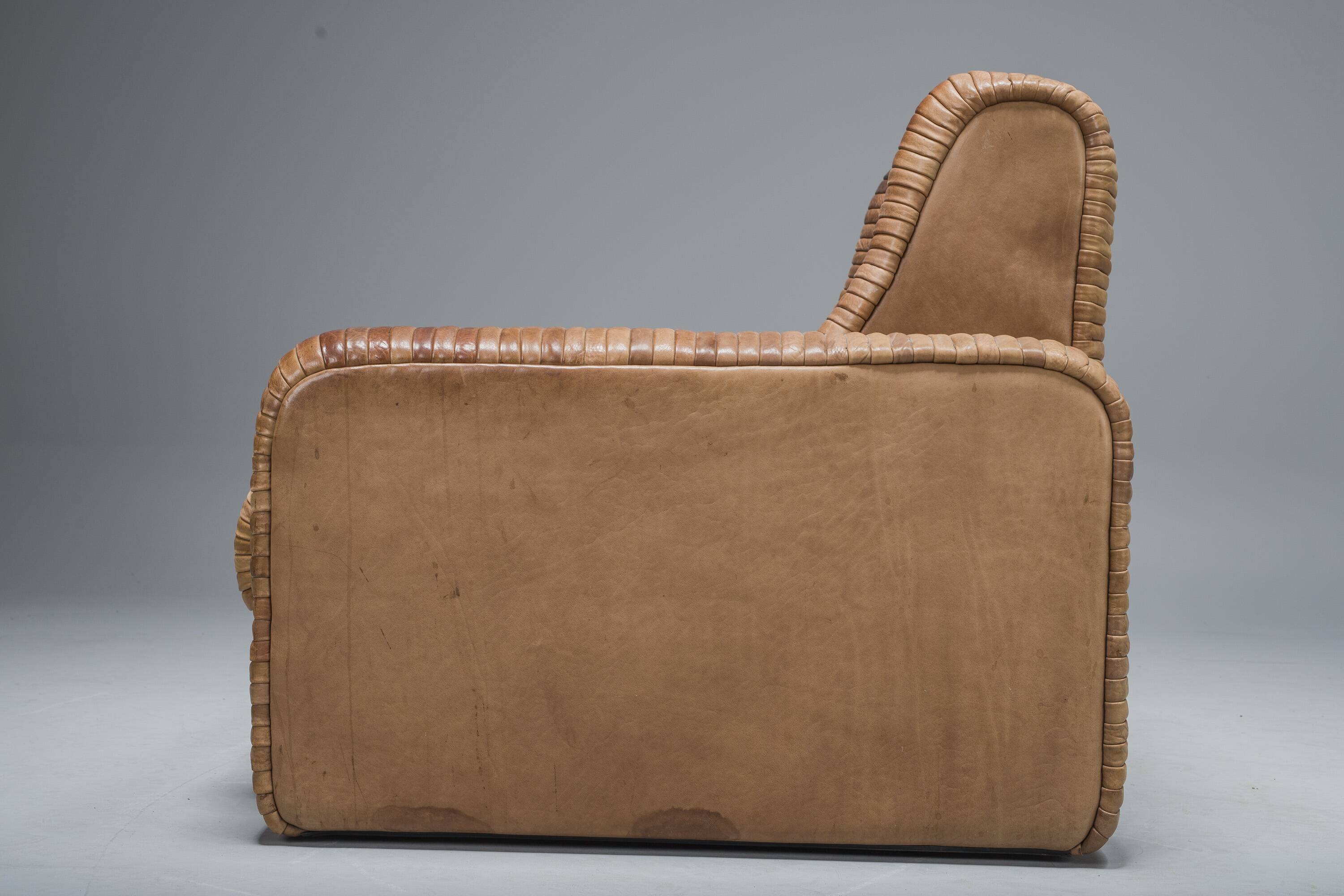 Set of Armchairs in Patchwork Leather by Ernst Lüthy for De Sede