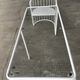Vintage70's, Emu table in metal and glass, chairs swivelling under the table