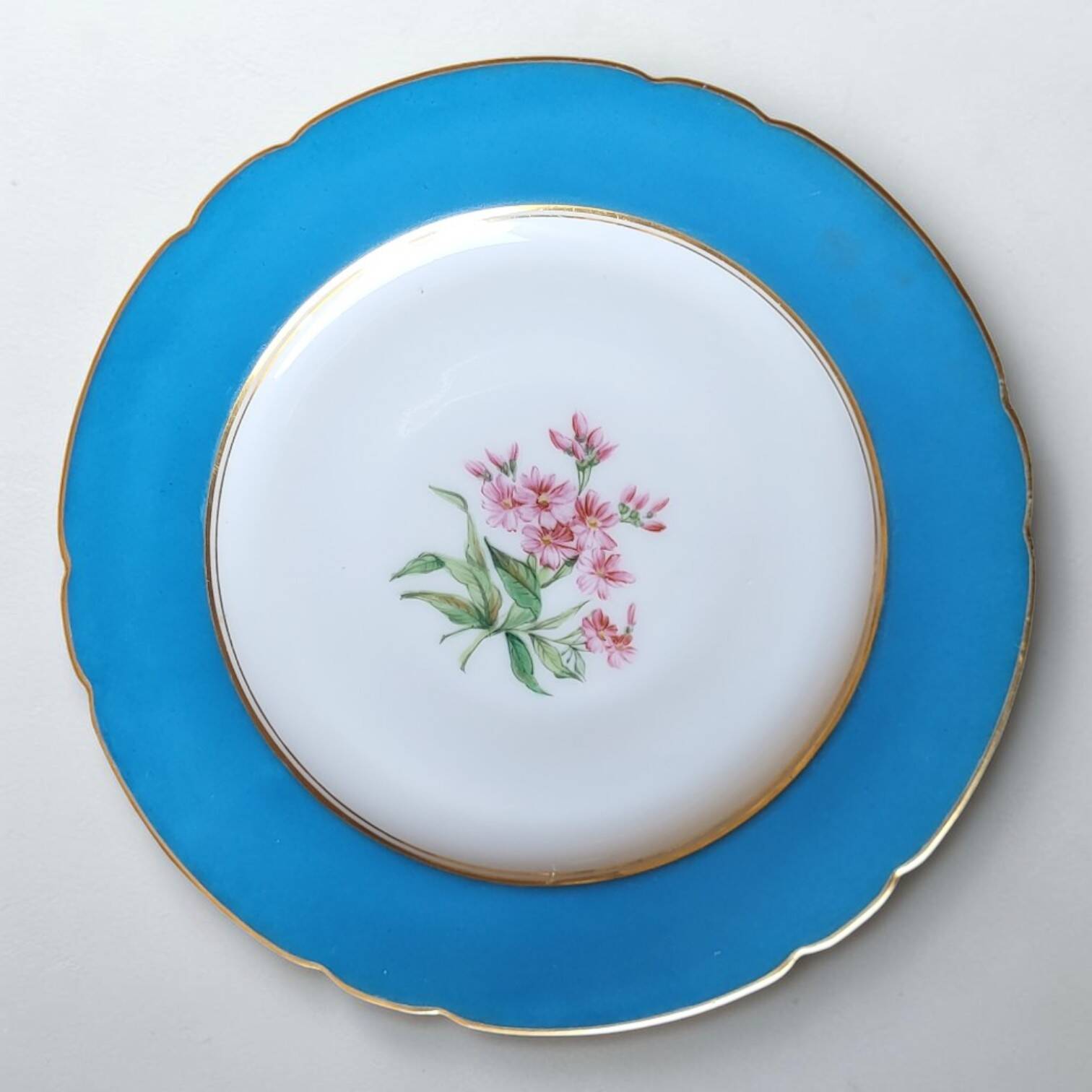 6 dessert plates in porcelain Old Paris 19th century