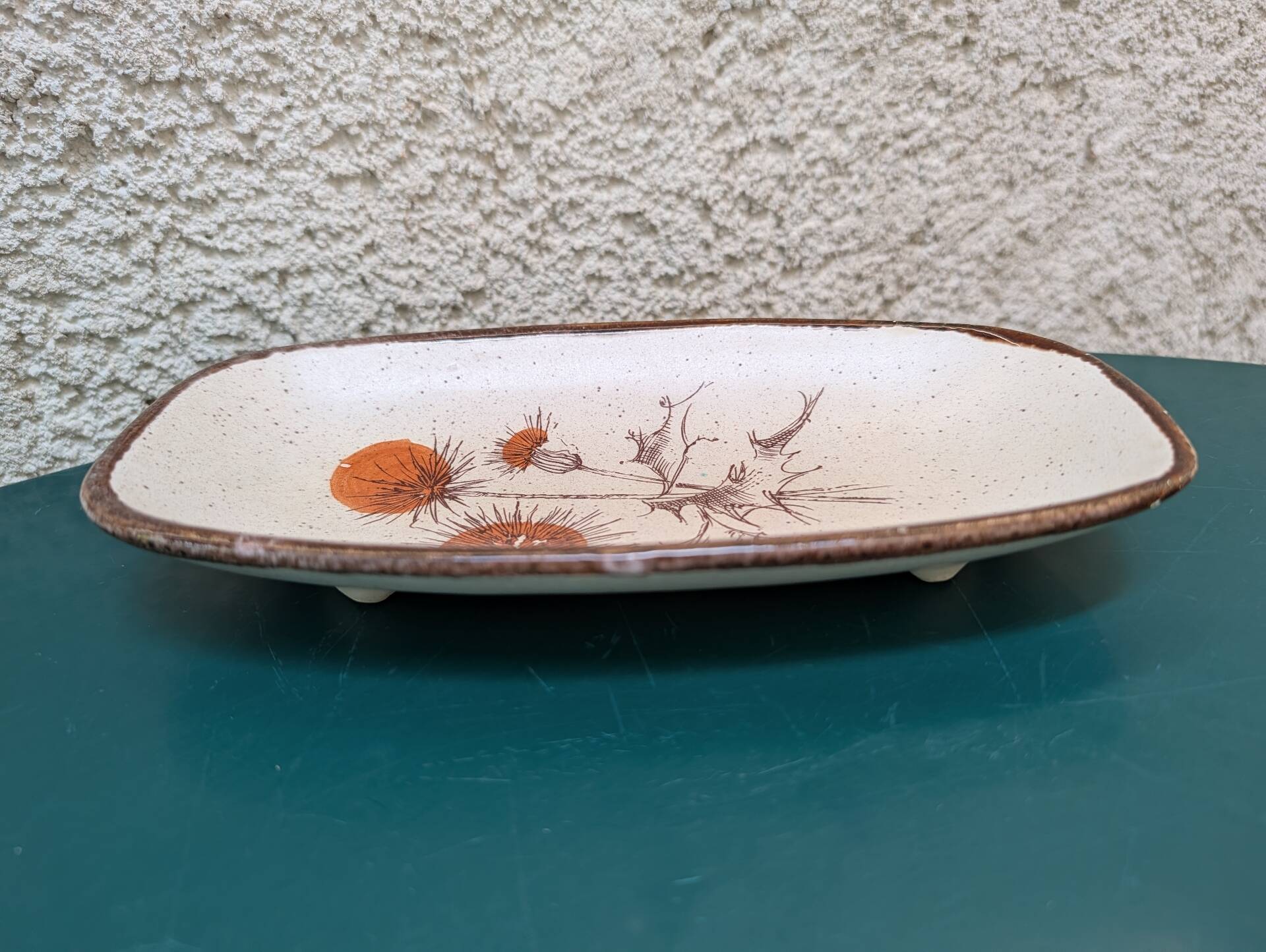 Ravier Sarreguemines thistle decoration – 1970s