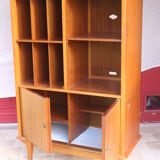 Vintage oak chest of drawers with vinyl storage, Year 1960. Ref Willy