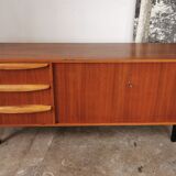 Sideboard teak and Scandinavian walnut