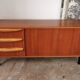 Sideboard teak and Scandinavian walnut