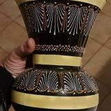 Qimper earthenware vase signed HB Quimper