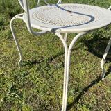 Pair of armchairs wrought iron garden chairs French iron armchairs 1950