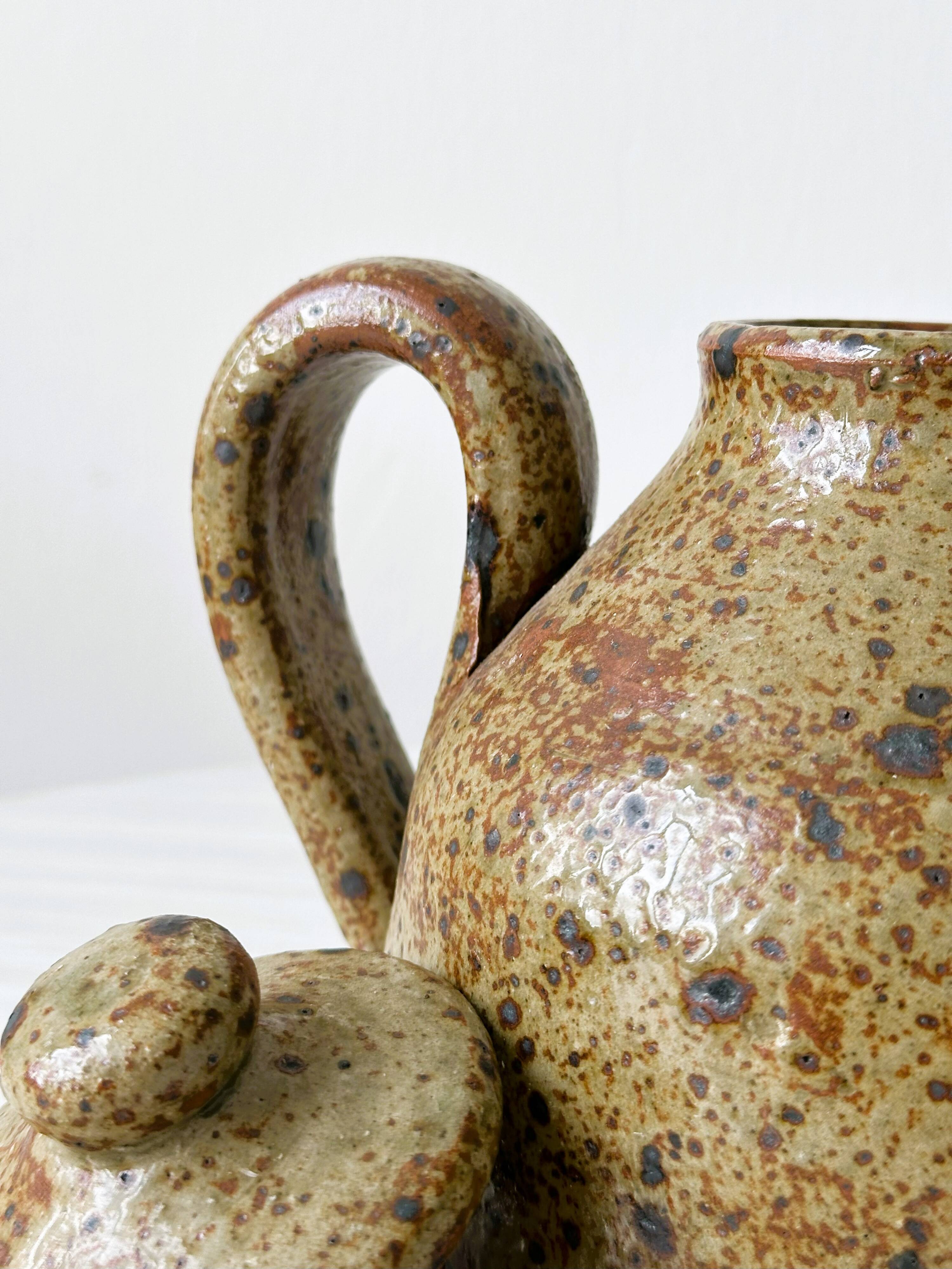 Pyrite stoneware teapot