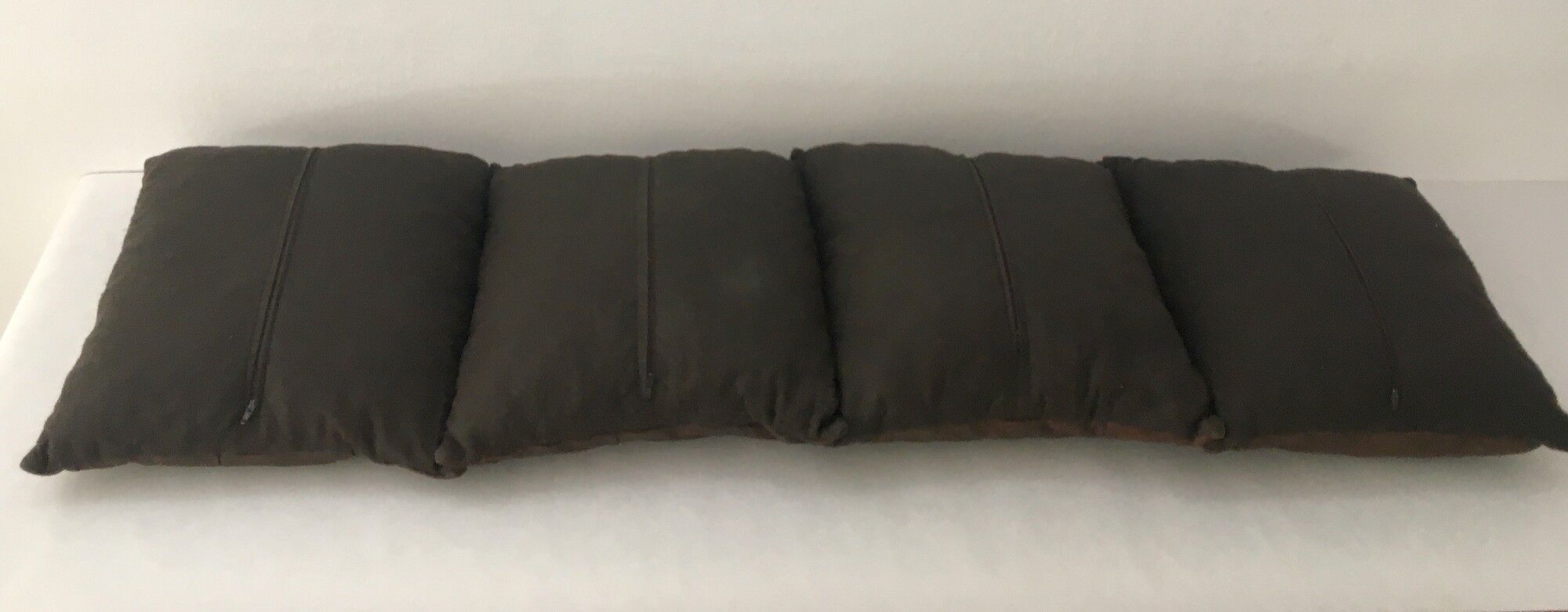 4 coussins en cuir vintage patchwork années 70
