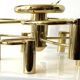 Brass suspension Mid-century 10 arms by Honsel Leuchten