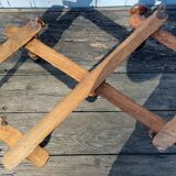 Wooden bistro coat rack with hat holder