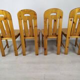4 vintage pine chairs mountain shawl