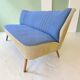 Vintage blue and white armchair/sofa/couch