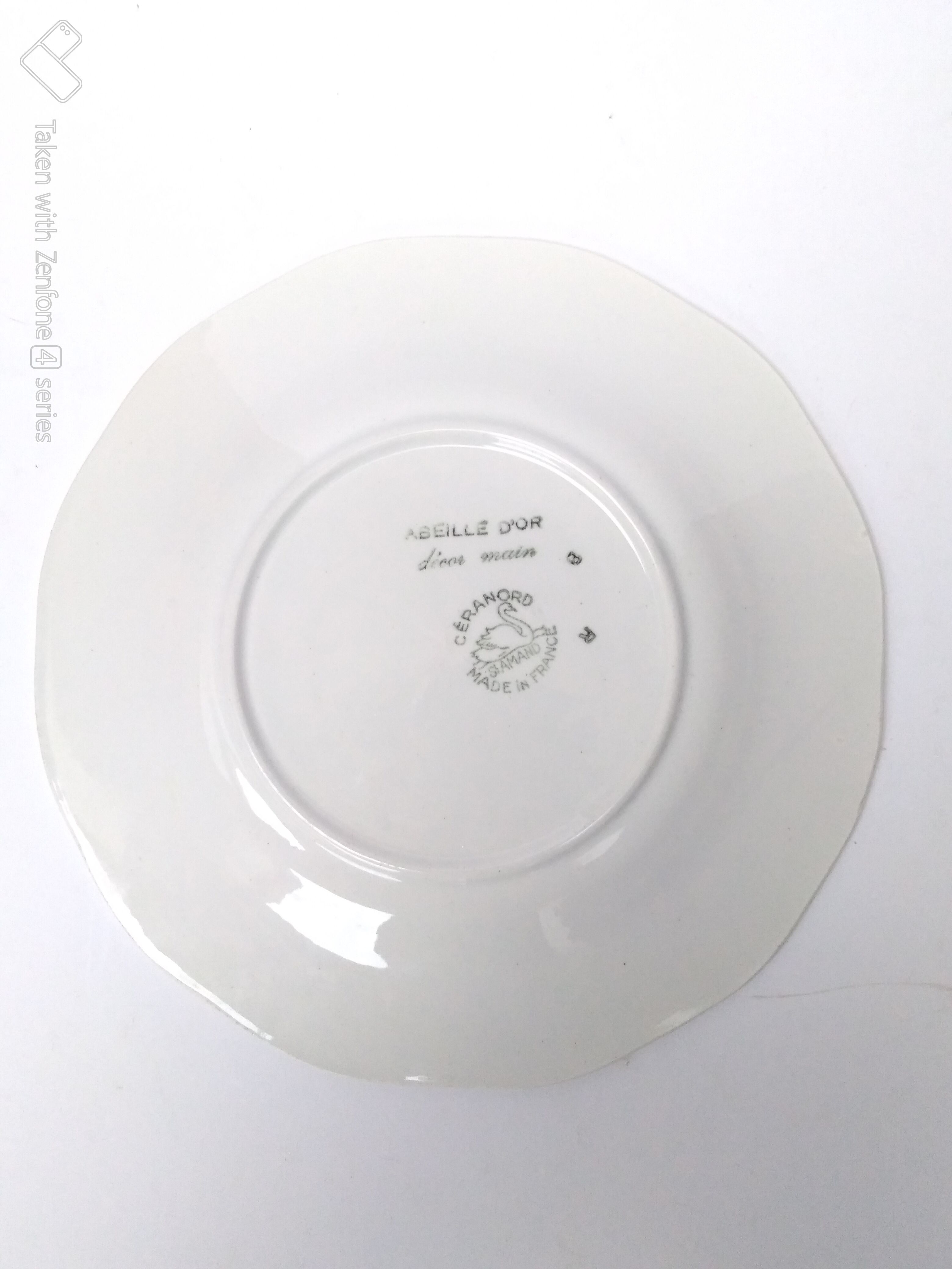 6 flat plates on St Amand earthenware