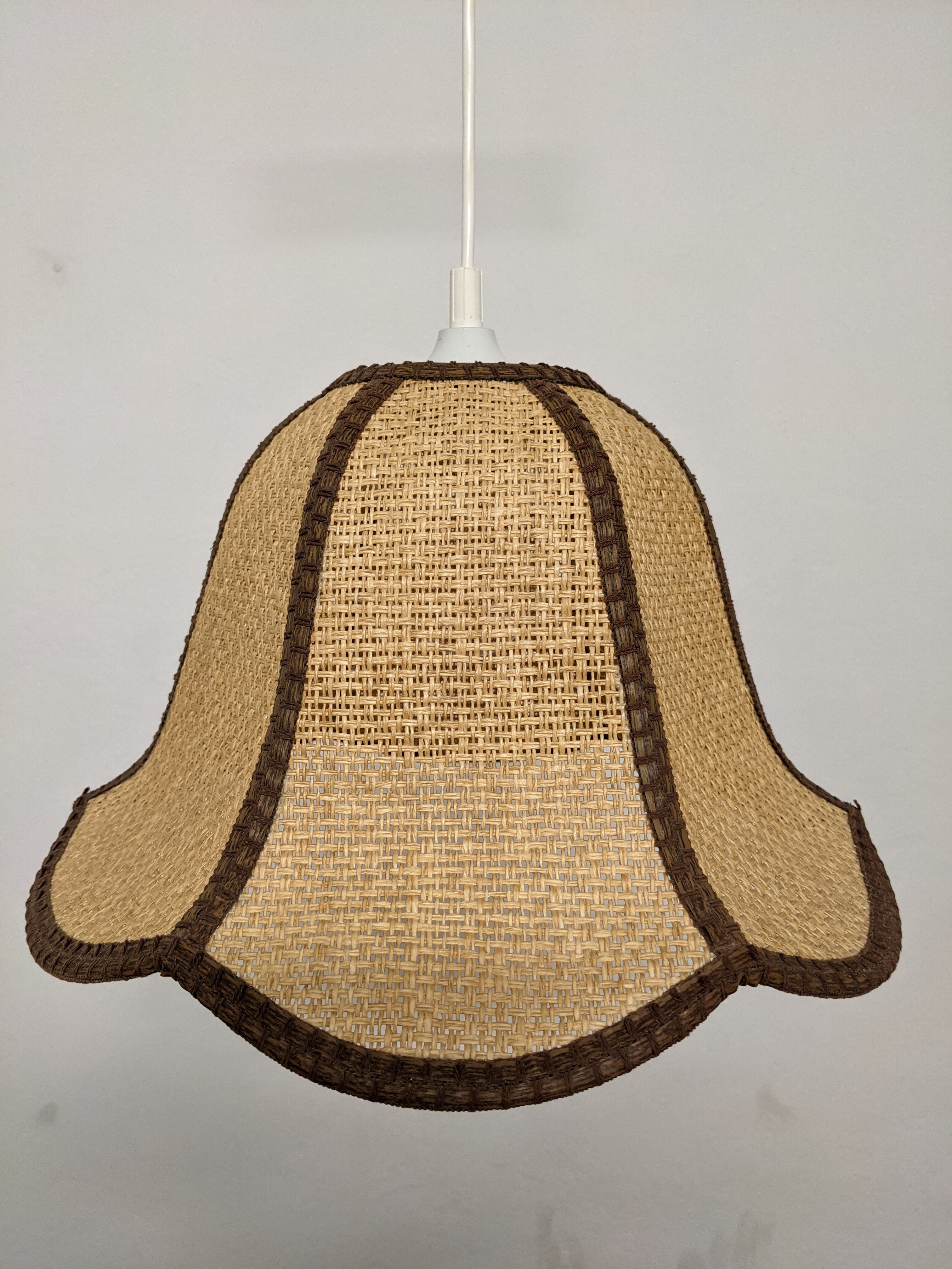 Rattan flower suspension from the 60s/70s