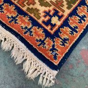 Vintage Kamseh Rug 190x137 cm, medium, Tribal oriental Carpet truly Shabby Chic