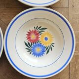 Assiettes creuses vintage fleuries "Phénix"